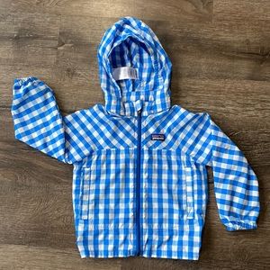 Patagonia High Sun Blue Gingham 3T hooded jacket
